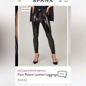 Spanx Faux Patent Leather Leggings - medium